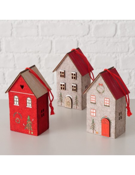 Adorno Colgante Casita 7.5 cm Largo 13 cm Alto Decoración Versátil