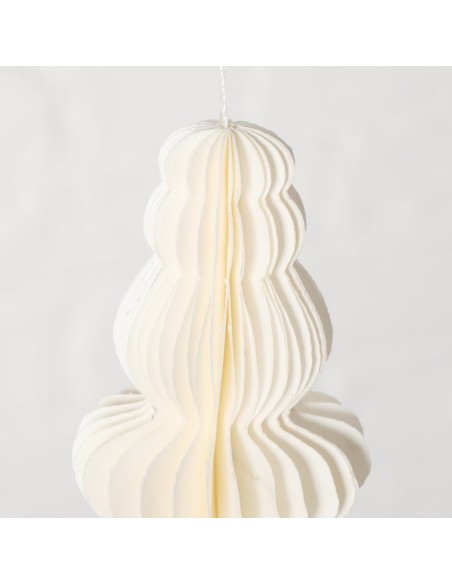 Adorno Colgante Palace Papel Blanco 30 cm Largo 9 cm Diámetro Decoración Interior