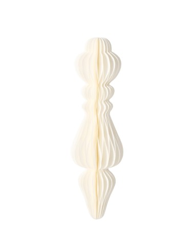 Adorno Colgante Palace Papel Blanco 30 cm Largo 9 cm Diámetro Decoración Interior