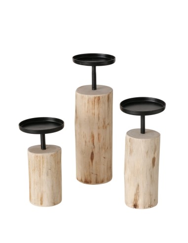 Portavelas Tempe redondo 14 cm eucalyptus decoración natural elegante resistente