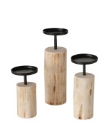 Portavelas Tempe redondo 14 cm eucalyptus decoración natural elegante resistente