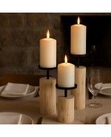 Portavelas Tempe Redondo 17 cm Eucalyptus Decorativo y Resistente