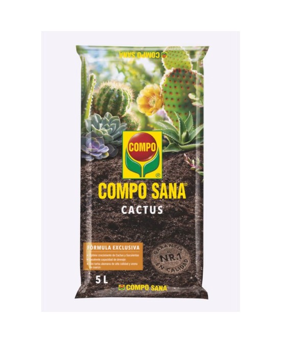 COMPO SANA Cactus 5L  Sustrato premium para cactus y suculentas en Endanea Garden

