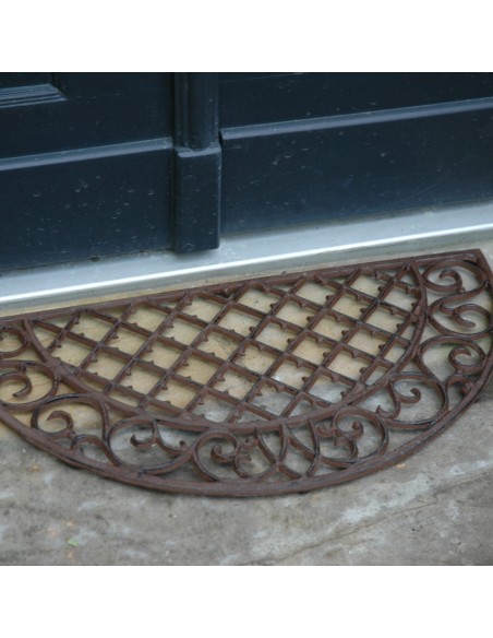 Felpudo de Hierro Semicircular - Resistente y Elegante para Entradas