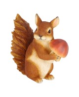 Figura Ardilla con un Hongo - Decoración Natural para Jardín y Hogar