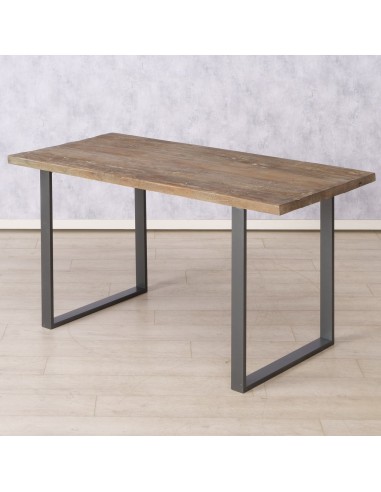 Mesa Maximus madera reciclada H78cm W75cm natural | Mueble rústico sostenible