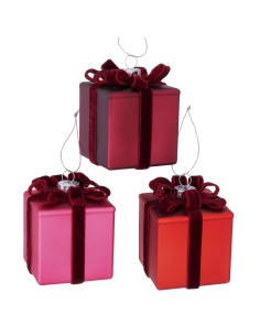 Adorno colgante regalo brillante L6cm H8cm | Decoración navideña elegante