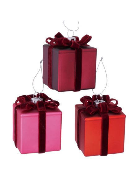 Adorno colgante regalo brillante L6cm H8cm | Decoración navideña elegante