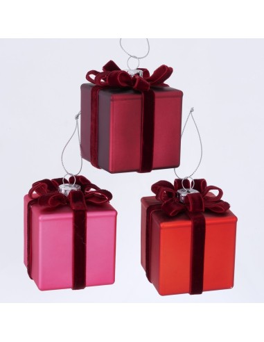 Adorno colgante regalo brillante L6cm H8cm | Decoración navideña elegante