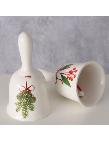 Campana Noelle 17 cm Adorno Navideño Elegante y Clásico