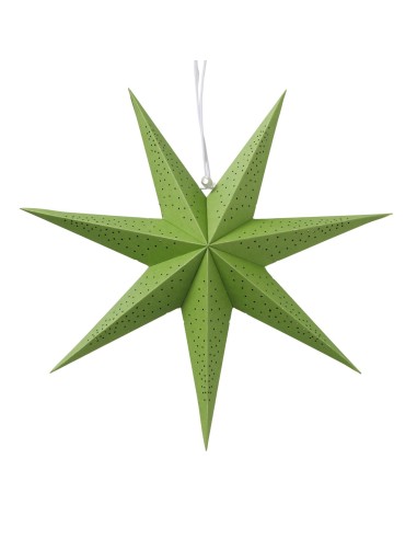 Adorno Colgante Estrella Kassina Bamboo Verde 7x30 cm Decoración Natural