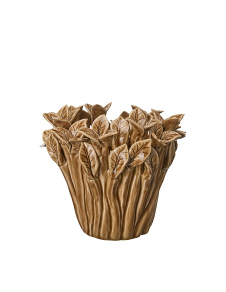 Jarrón Justina Marrón Decorativo | Elegancia y Estilo Natural para el Hogar