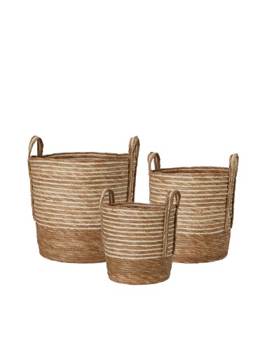 Mimbre Connie con Asas Mediano cesta artesanal funcional y elegante