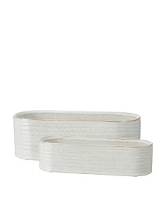 Maceta Oval Afrida Grande Blanco Roto | Macetas grandes para interior y exterior | Endanea Garden