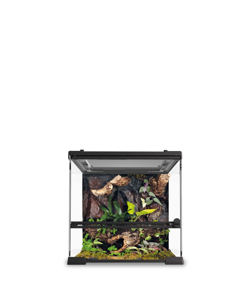Urna ReptiGlass 45x45x45 cm Terrario para Reptiles y Anfibios Vidrio de Alta Calidad