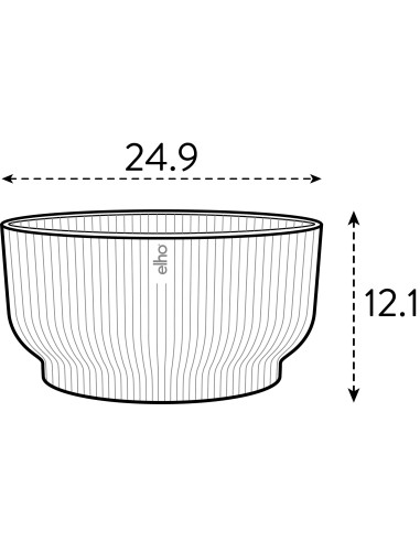 Maceta Vibes Fold Cuenco 25cm Antracita - Elegancia y Funcionalidad