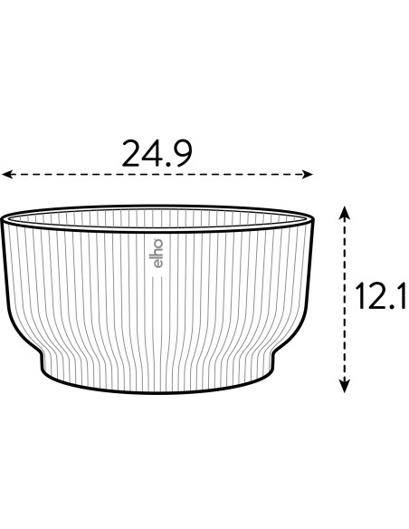Maceta Vibes Fold Cuenco 25cm Antracita - Elegancia y Funcionalidad