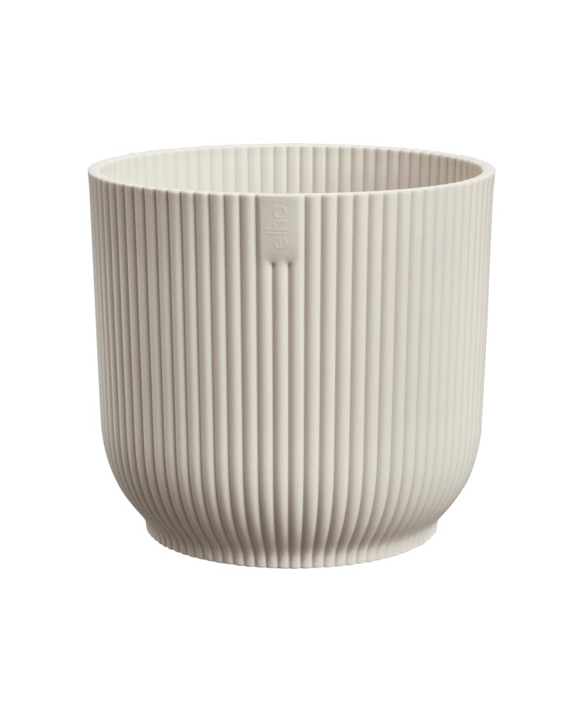Maceta Vibes Fold Redonda 18cm Blanco Lino Elegante y Moderna
