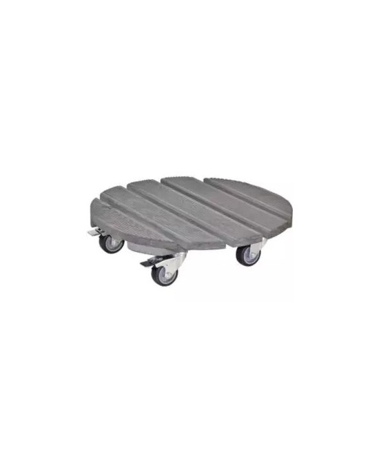 Rodillo Multifuncional de Madera de Haya 38 cm Gris | Soporte Muebles y Macetas | Endanea Garden