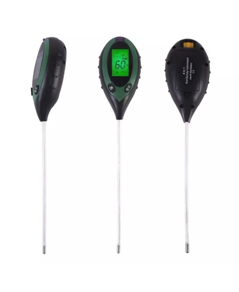 Medidor Digital pH Temperatura y Humedad BRICOMED | Control Preciso de Cultivos | Endanea Garden