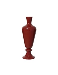 Jarrón de Hierro Esmaltado Rojo 20x57 cm Decorativo para Interior y Exterior