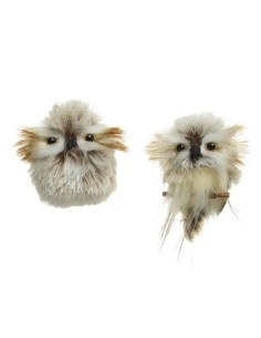 Búho de Poliéster 6x6x9 cm Decorativo para Hogar y Oficina