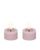 Vela LED Rosa D4.4xH5.2 cm Luz Cálida Decorativa