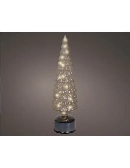 Pino Giratorio con Microled Destelleante D11xH39 cm Ámbar Decoración Navideña