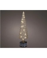 Pino Giratorio con Microled Destelleante D11xH39 cm Ámbar Decoración Navideña