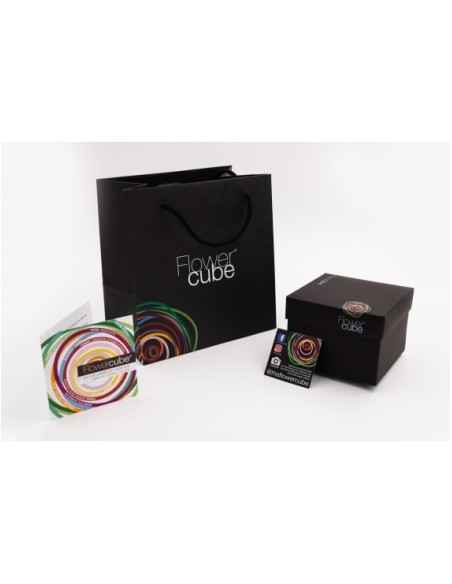 Flowercube Rosa 10x10 Packaging Blanco | Rosa Preservada Elegante | Endanea Garden