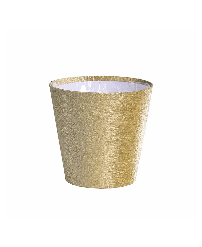 Maceta de Cartón Liso 16x15 cm Oro Viejo | Ecológica y Decorativa | Endanea Gardenmaceta cartón oro viejo, maceta ecológica, ma