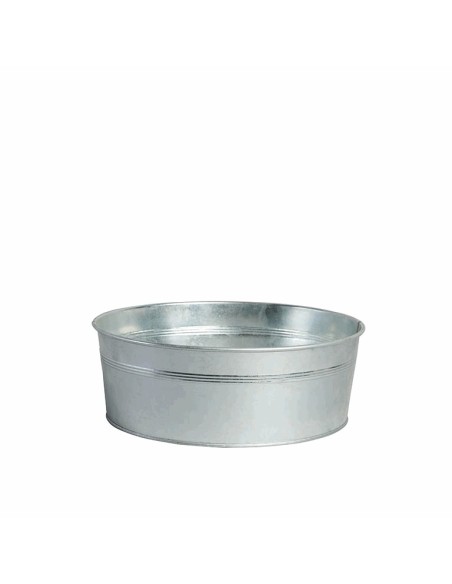 Bowl Metal Zinc 28x10 cm Galvanizado Resistente y Versátil