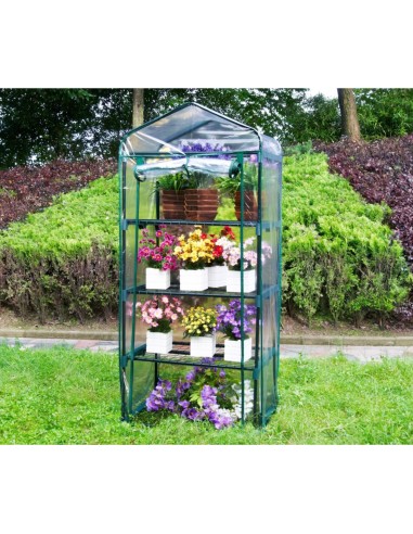 Invernadero 4 Estantes 160x69x49 cm | Cultivo de Plantas Eficiente | Endanea Garden