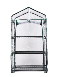 Invernadero 3 Estantes 128x69x49 cm para Plantas Interior y Exterior