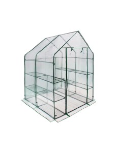 Caseta Invernadero Transparente 143x143x195 cm para Plantas y Jardín