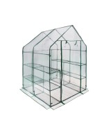 Caseta Invernadero Transparente 143x143x195 cm para Plantas y Jardín