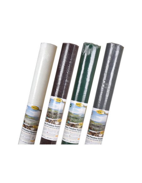 Malla Plastificada Cuadrada 05 1x5m Marrón para Jardín Huerto y Terraza