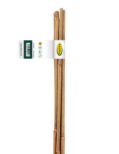 Tutor de Bambú 60x6/08 mm 4 unds Soporte para Plantas Jardín Huerto Macetas