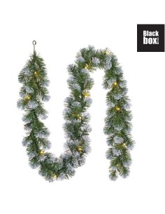 Guirnalda Norton con LEDs 15L Verde Nevado decoración navideña iluminación elegante