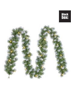 Guirnalda Norton con LEDs 20L Verde Nevado decoración navideña elegante y luminosa