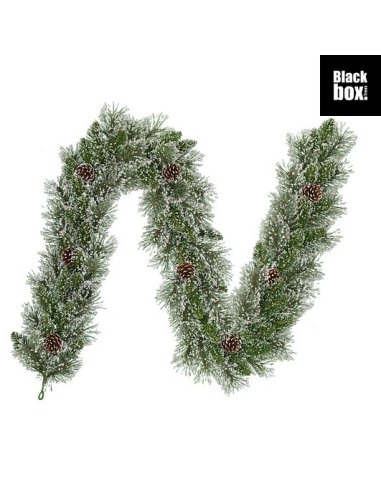 Guirnalda Vandans L180xD20cm Verde Nevado Decoración Navideña