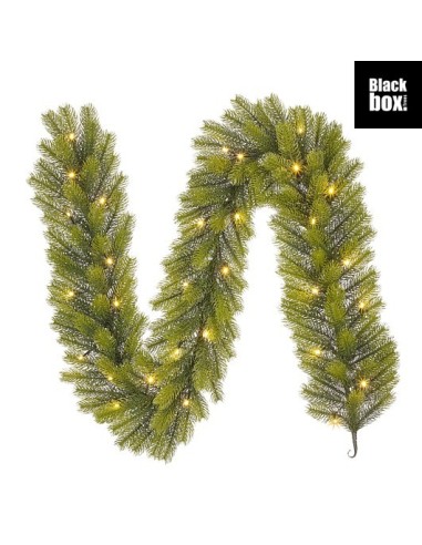 Guirnalda Nagoya con LEDs 30L Verde para Decoración Navideña