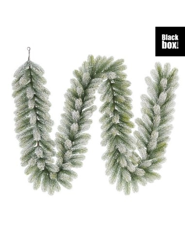 Guirnalda Nagoya L270xD20cm Verde Nevado Decoración Navideña Elegante