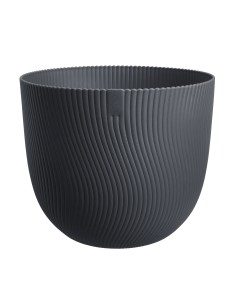Maceta redonda antracita | Diseño moderno y resistente para interior y exterior