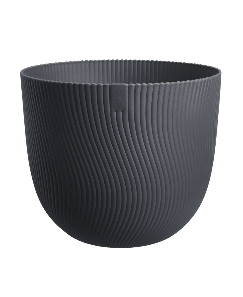 Maceta redonda antracita | Diseño moderno y resistente para interior y exterior