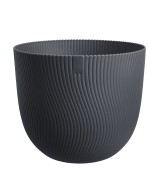 Maceta redonda antracita | Diseño moderno y resistente para interior y exterior