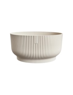 Maceta bol 25 cm blanco lino | Elegancia y estilo moderno para plantas