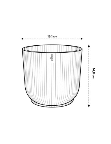 Maceta redonda 16 cm antracita | Interior y exterior | Endanea Garden