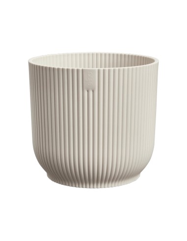 Maceta Vibes Fold Redonda 22 cm Blanco Lino Diseño Moderno y Minimalista
