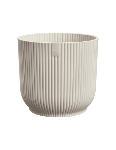 Maceta Vibes Fold Redonda 22 cm Blanco Lino Diseño Moderno y Minimalista